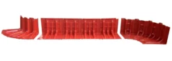 ABS flodbarriere rød H: 52 cm lige