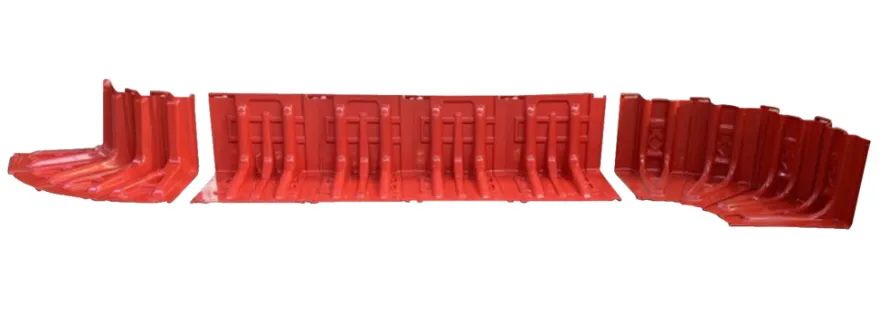 ABS flodbarriere rød H: 52 cm lige