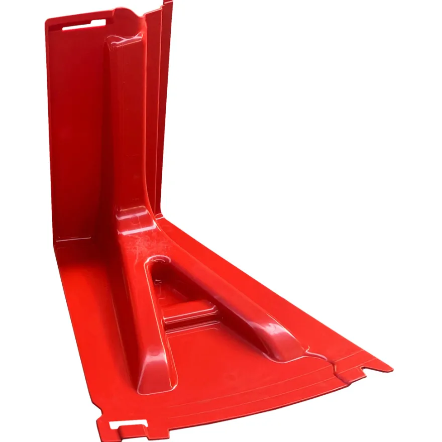 ABS flodbarriere rød H: 52 cm udvendig kurve
