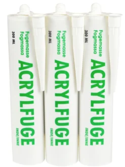 Acrylfugemasse hvid 3 x 300 ml