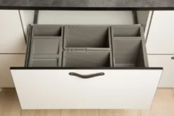 Affaldssortering til skuffe 6 spande 80 cm