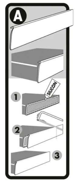 Afslutningsliste i aluminium