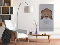 Akustikbillede Art-Acoustic see 60 x 120 cm - lys grå