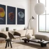 Akustikbillede Art-Acoustic ægget 60 x 120 cm - mørk grå