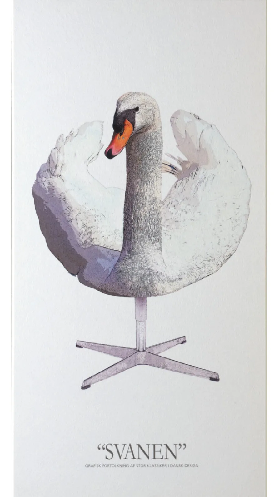 Akustikbillede Art-Acoustic svanen 60 x 120 cm - hvid