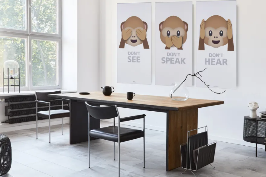 Akustikbillede Art-Acoustic speak 60 x 120 cm - hvid