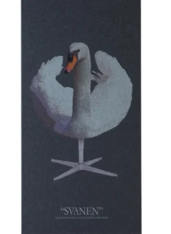 Akustikbillede Art-Acoustic svanen 60 x 120 cm - mørk grå