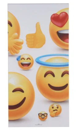 Akustikbillede Art-Acoustic emoji I 60 x 120 cm - hvid