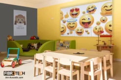 Akustikbillede Art-Acoustic emoji I 60 x 120 cm - hvid