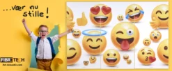 Akustikbillede Art-Acoustic emoji I 60 x 120 cm - hvid