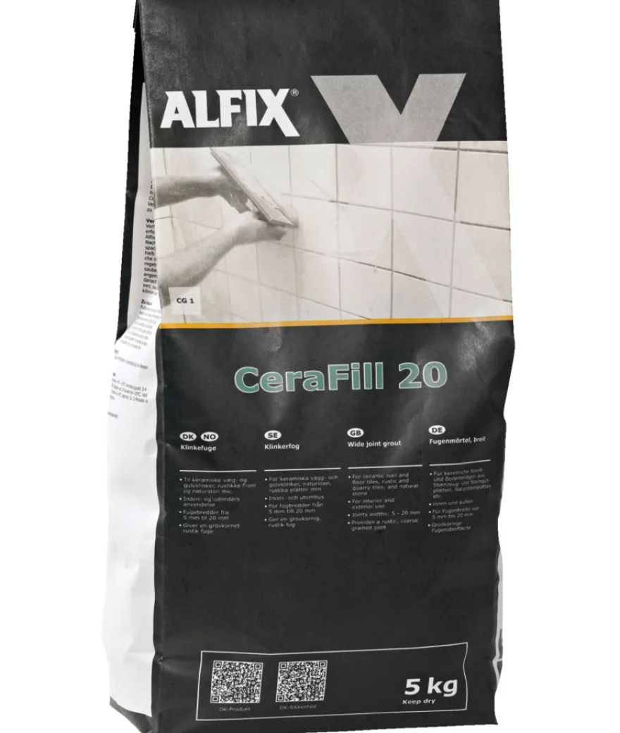 Alfix CeraFill Rustiq 20 klinkefuge - lysegrå