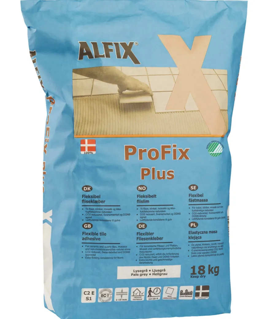 Alfix ProFix Plus fliseklæber lysegrå 18 kg