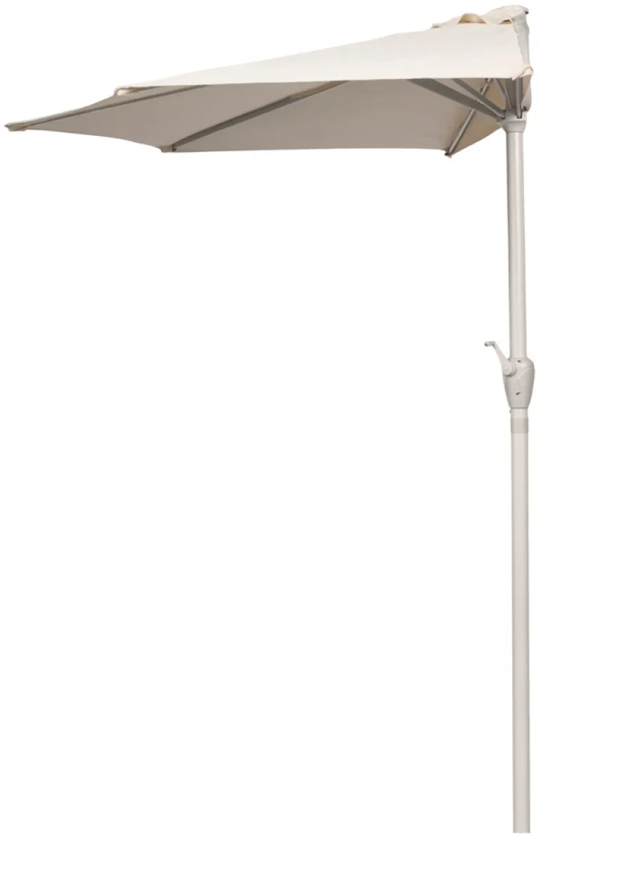 Altanparasol m/krank sandgrå B270 x D135 x H234 cm