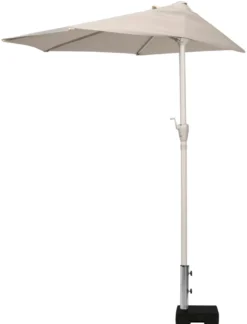 Altanparasol m/krank sandgrå B270 x D135 x H234 cm