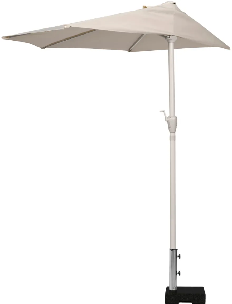 Altanparasol m/krank sandgrå B270 x D135 x H234 cm
