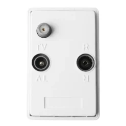 Antenneudtag radio/TV/data hvid