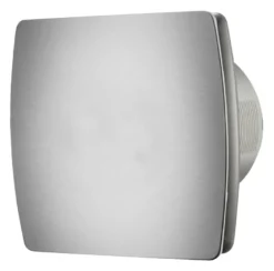 Badrumsventilator stål m/hygrostat og timer - GRAD