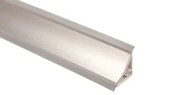Bagkantliste 23 x 23 x 3000 mm børstet stål
