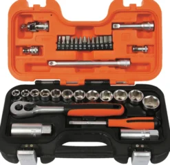 Bahco topnøglesæt 1/4" + 3/8" - 34 dele