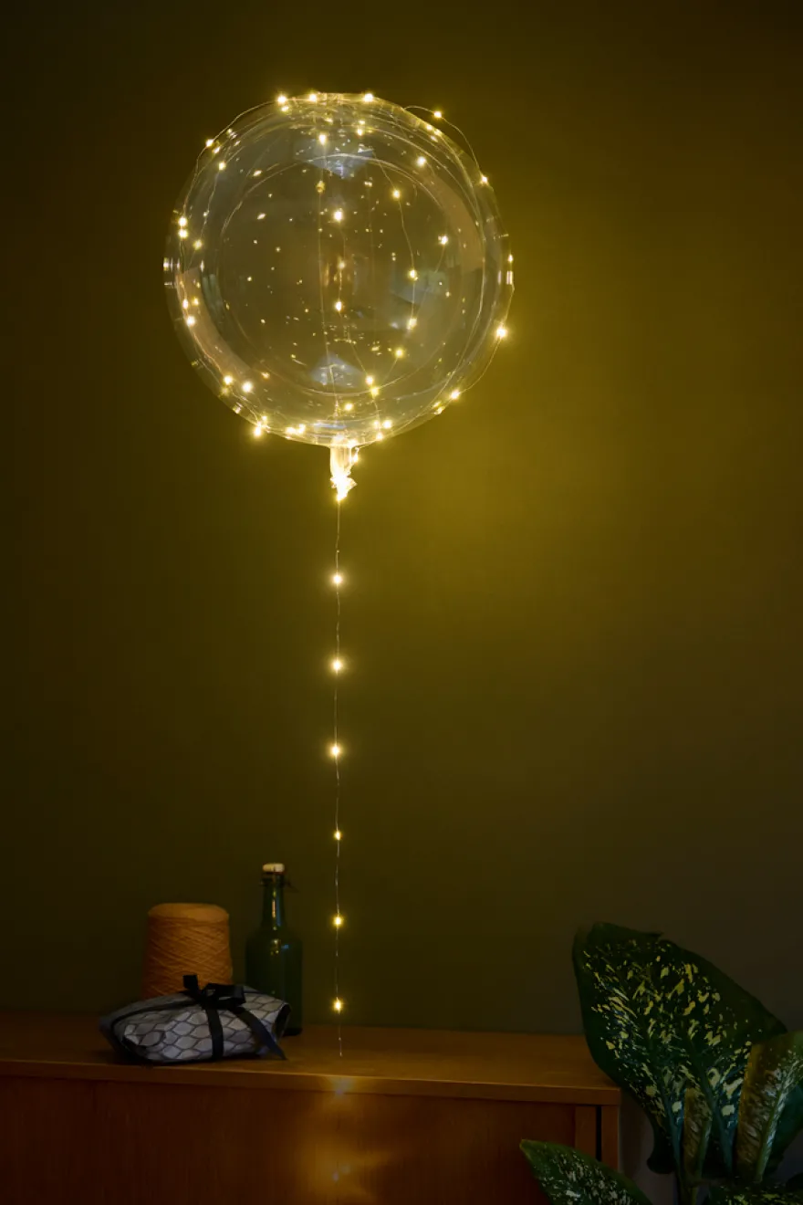 Ballon med 40 Micro-LED Ø50 cm 2-pk.