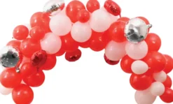 Ballonbue sæt med 70 balloner mix rød & hvid