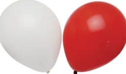 Balloner 23 cm 12 stk. rød/hvid