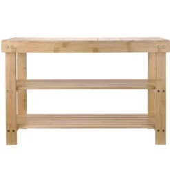 Bambusbænk m/2 hylder 70 x 25 x 45 cm