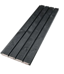 Beklædning lodret sort 25 x 125 x 3000 mm 4-pk.