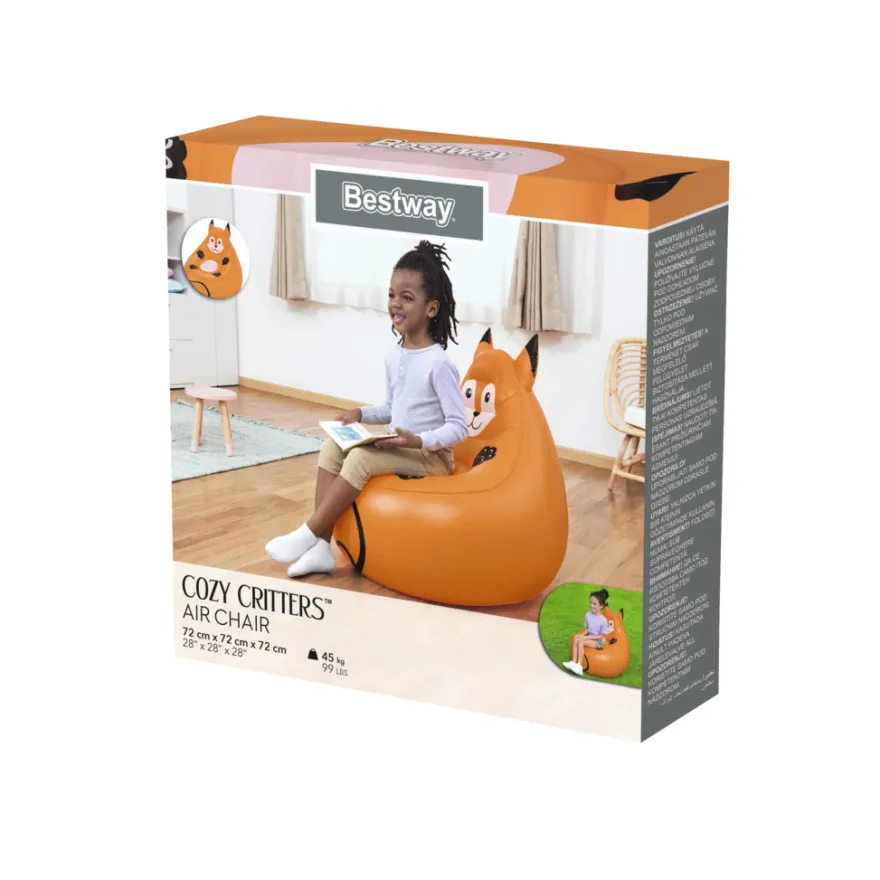 Bestway Cozy Critters oppustelig stol ræv