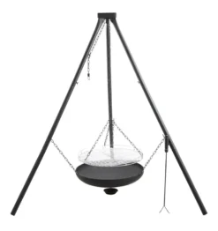 Bålsted tripod med bålfad og rist Ø55 cm - Grillexpert®