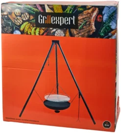Bålsted tripod med bålfad og rist Ø55 cm - Grillexpert®