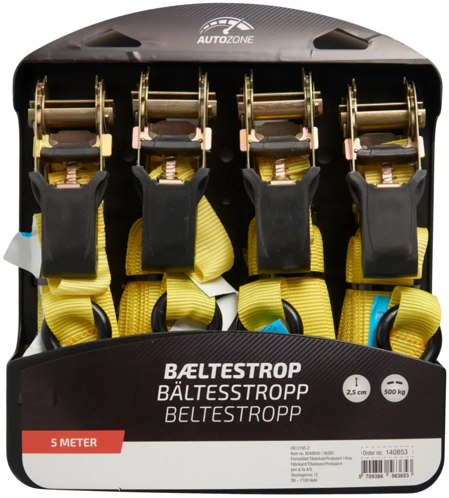 Bæltestropper 4 stk. 5 meter - AutoZone®