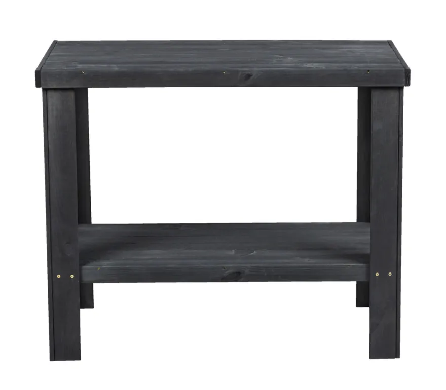 Bord m/hylde Georgia træ sort 90 x 45 x 74 cm