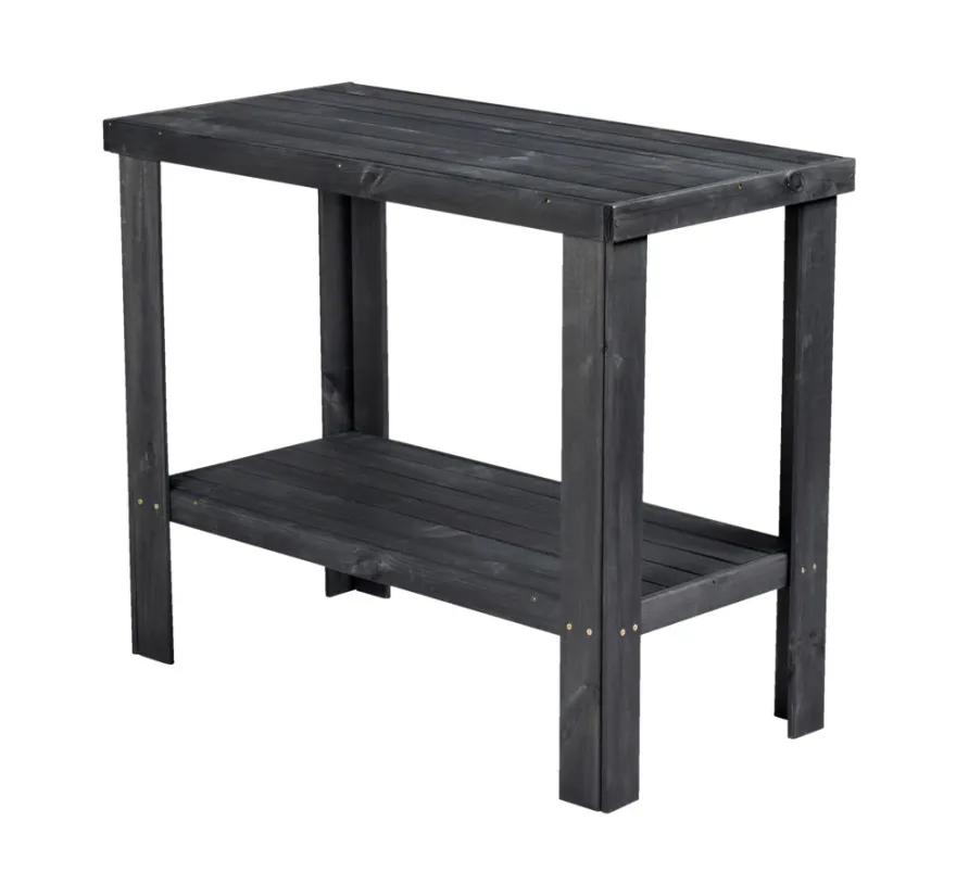 Bord m/hylde Georgia træ sort 90 x 45 x 74 cm
