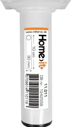 Bordben Ø30 mm x 10 cm hvid