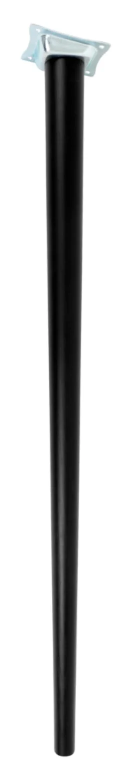 Bordben skråtstillet Ø25/45 mm x 80 cm sort bøg