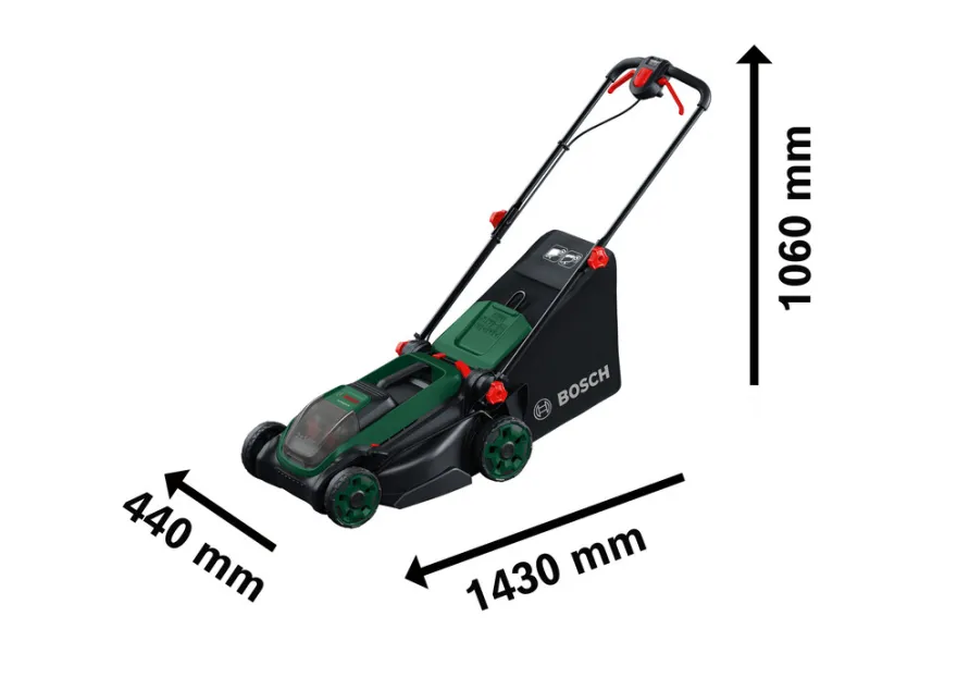 Bosch Rotak 18V2-38 akku plæneklipper