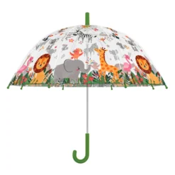 Børneparaply med junglemotiv