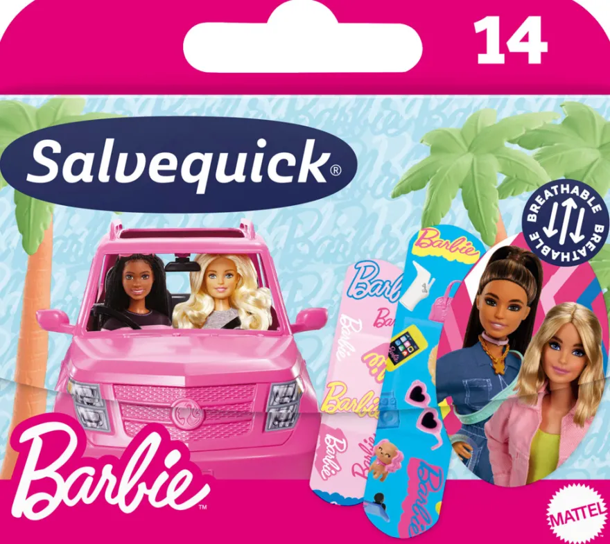 Børneplaster Salvequick Barbie - 14 stk.