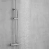 Brusesæt m/termostat Ø250 mm børstet stål