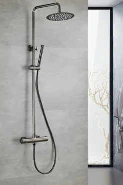 Brusesæt m/termostat Ø250 mm gunmetal