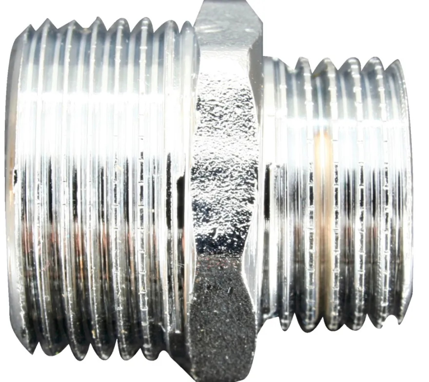 Brystnippel forkromet 3/4" x 1/2"