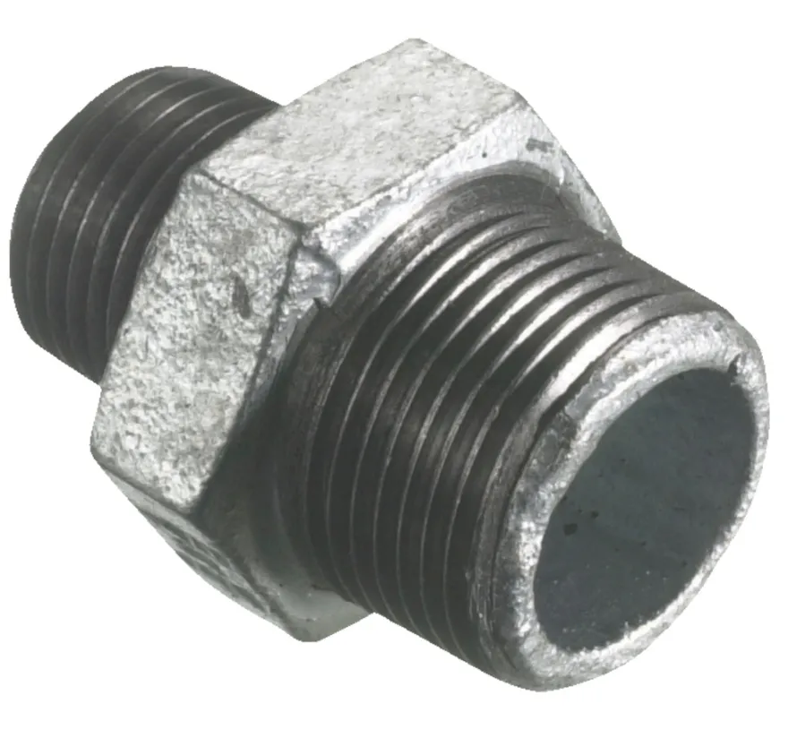 Brystnippel galvaniseret 3/4" x 1/2"