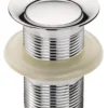 Bundventil uden overløb Push pop-up 1 1/4" krom