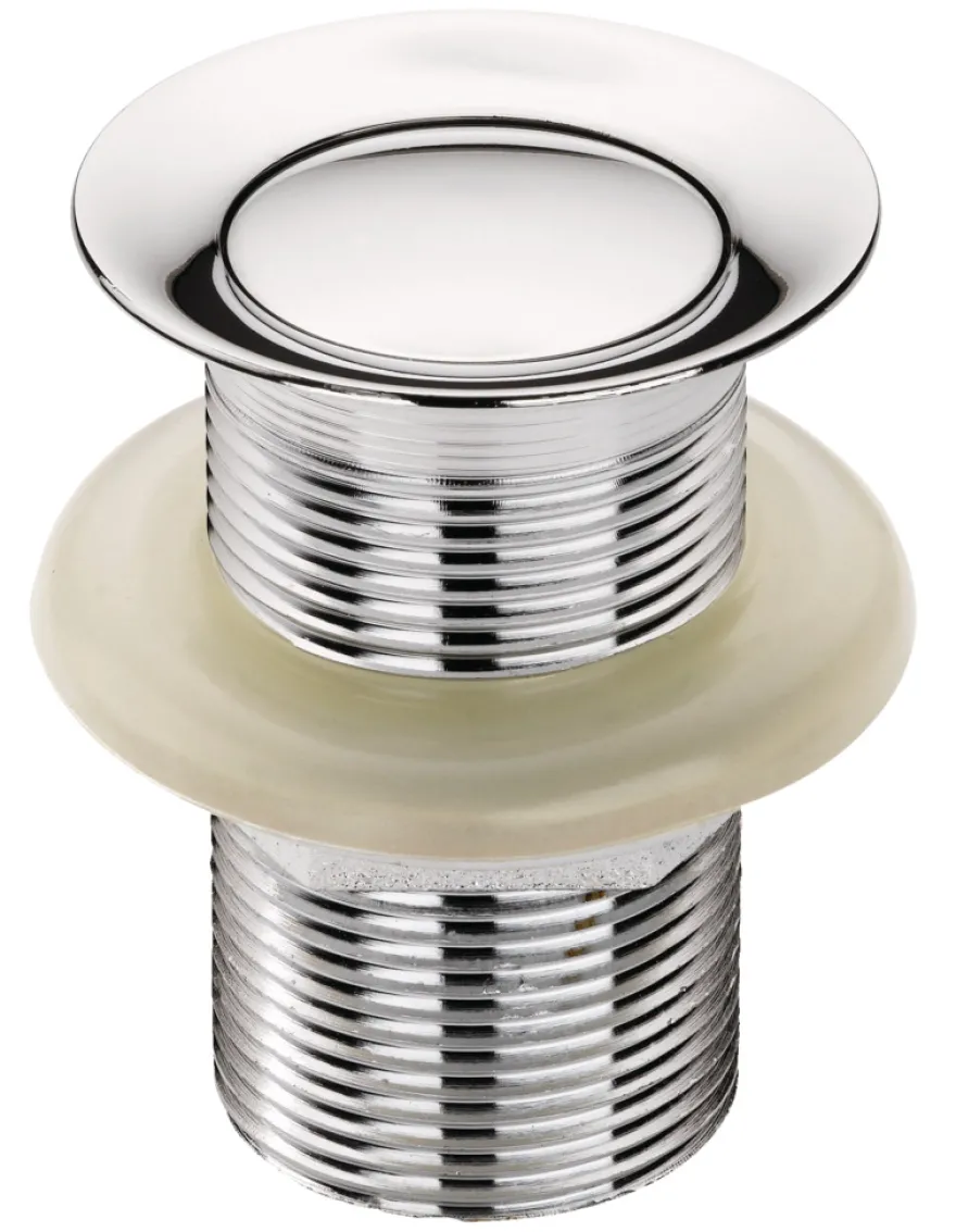 Bundventil uden overløb Push pop-up 1 1/4" krom