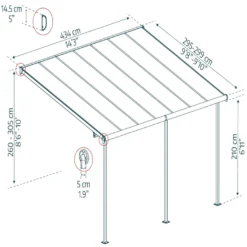 Canopia by Palram Sierra terrasseoverdækning 12,8 m²