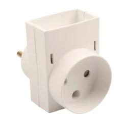 Dobbeltstik hvid D3 1F+1R - Elworks