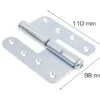 Dørhængsel højre 110 mm 2 stk.