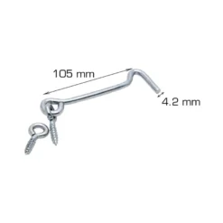 Dørkrog 105 mm elforzinket 2 stk.