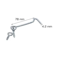 Dørkrog 78 mm elforzinket 2 stk.